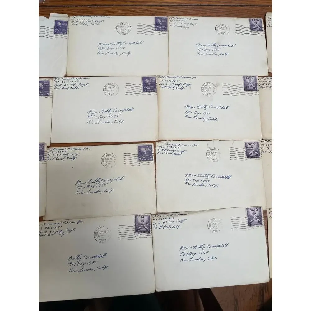 28 Korean War Love Letters 1952-53 Soldier to Sweetheart Fort Ord California